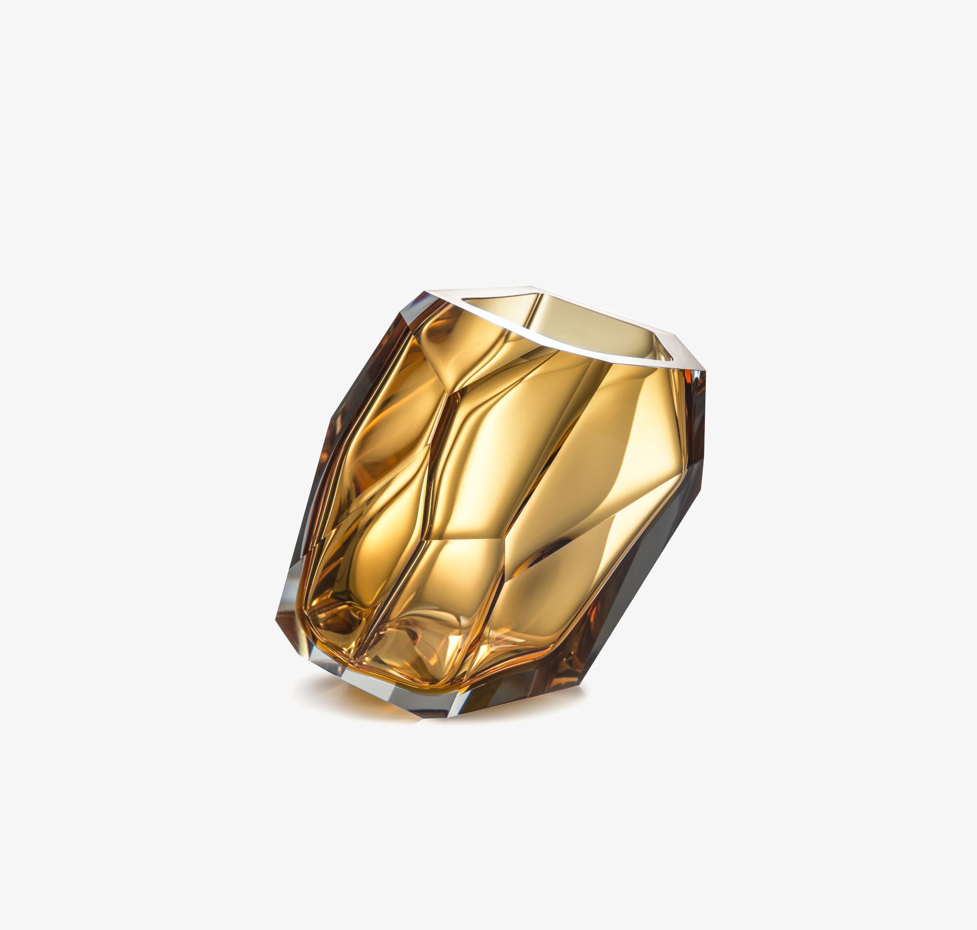 Ваза Crystal Rock Small Light Amber lasvit