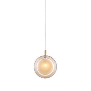 Подвесной светильник Lens beige/brushed gold