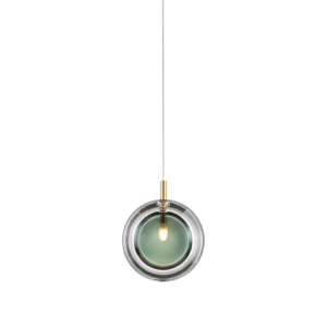 Подвесной светильник Lens dark green/brushed gold