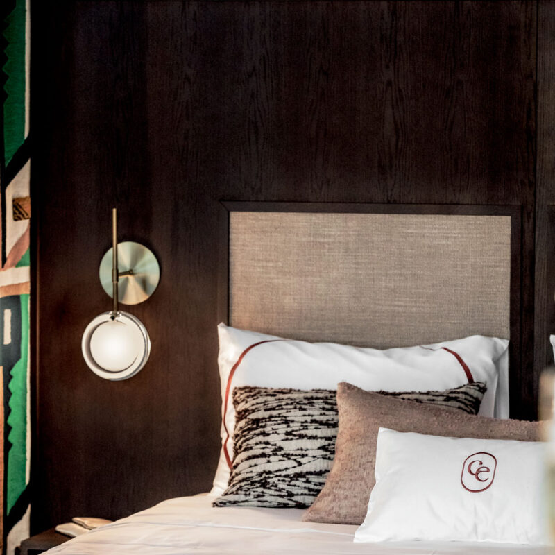 Настенный светильник Lens mocha mousse/brushed silver