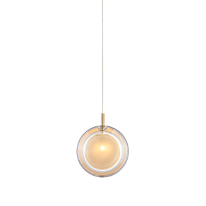 Подвесной светильник Lens beige/brushed gold