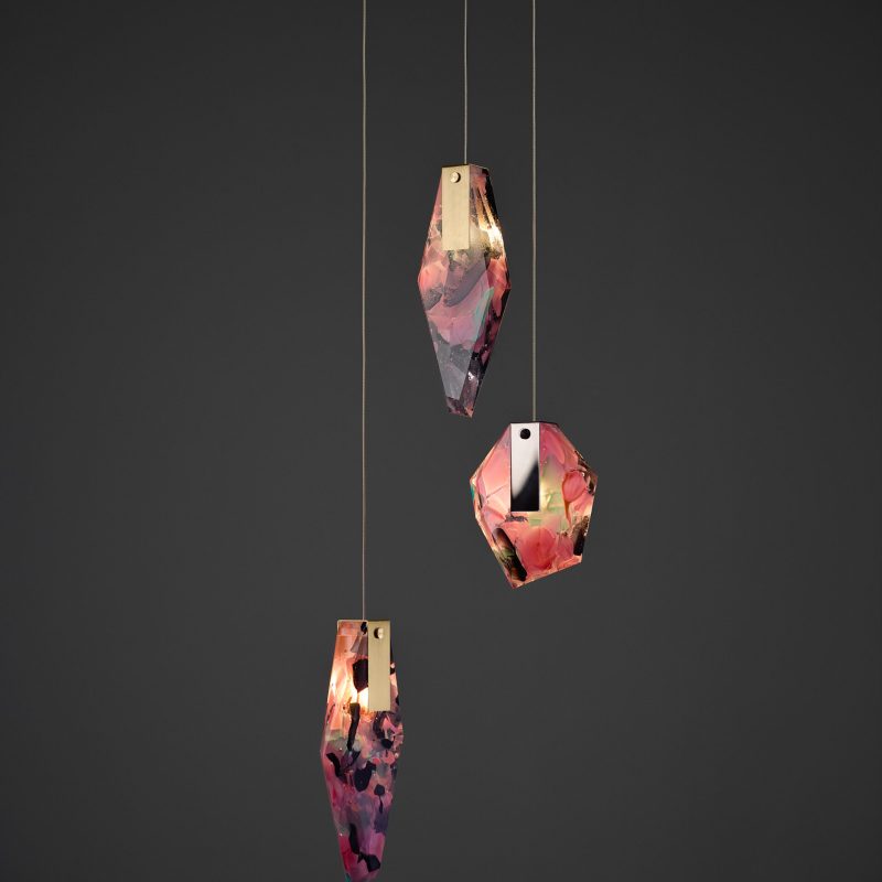 Подвесной светильник Fragments Short/flamingo mint/antracit