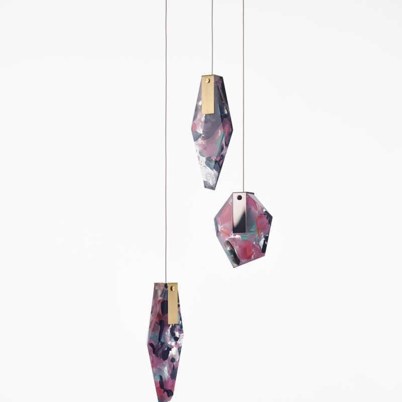 Подвесной светильник Fragments Short/flamingo mint/antracit