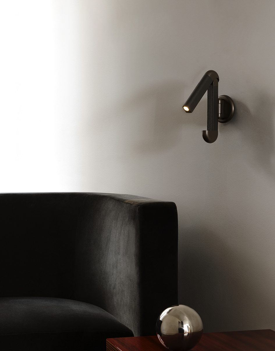 Настенный светильник Picchio bronze/coffee leather