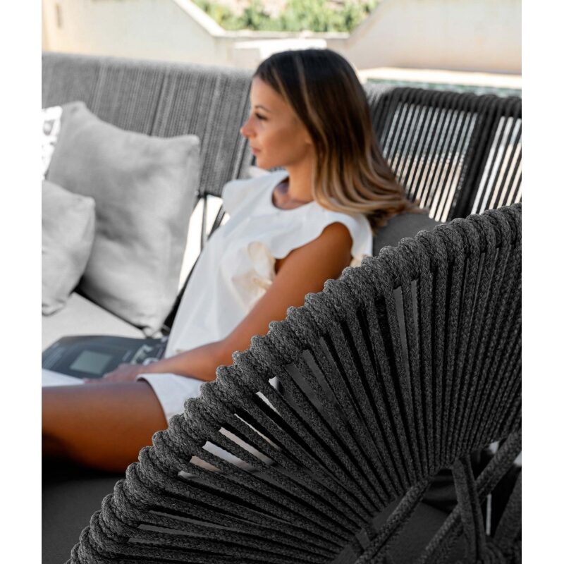 Диван двухместный Cliff Deco Rope Backrest